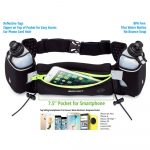 Running Hydration Belt with Water Bottles (2X BPA Free 10oz), Fuel Belt Fits iPhone 6s Plus for Running, Race, Marathon, Hiking, Adjustable Waist Hydration Pack, Men & Women Runners Belt