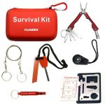 Kungix Outdoor Emergency Survival Gear Kit with Waterproof Bag