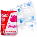 Vacuum Storage Bags – 2 Jumbo (31×39″) 2 Large (23×31″) 2 Medium (19×23″) Compressed Space Saver Bags for Clothes & Comforters from Mr. Stimer