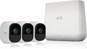 Arlo Pro Security System with Siren-3 Rechargeable Wire-free HD Cameras with Audio, Indoor/Outdoor, Night Vision from NETGEAR