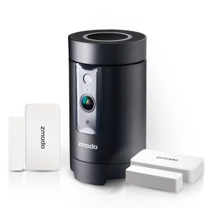 Zmodo Pivot 1080p HD Wireless 360° Rotating Security Camera with 2 Pack Door Window Sensor All-in-One Smart Hub