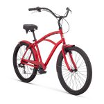 Raleigh Bikes Retroglide 7 Men’s Cruiser Bike, 26”/One Size, Red