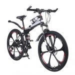 OPATER 26" 24 Speed Dual-Suspension Mountain Bike, Ultra-Light & Portable MTB with Magnesium Alloy 6 Spokes Integrated Wheel