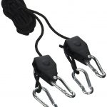 Hydro Crunch 1/8" Adjustable Ratchet Hangers for Hydroponics, Reflectors, & Grow Light Fixtures (Set of 2 - Holds 150 lbs)