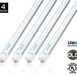 Hyperikon T5/T8 LED Light Tube, 3.75 FT (45.25 Inches), 22W (50W equivalent), 5000K (Crystal White Glow), 120-277V, Dual-End Powered, Ballast Bypass Required, Clear, DLC and UL - (Pack of 4)