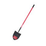 Bully Tools 82515 14-Gauge Round Point Shovel with Fiberglass Long Handle