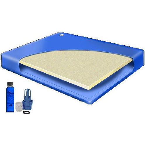 Queen Size 60x84 Semi Waveless Waterbed Mattress w/ a 4oz Bottle of Premium Clear Bottle Conditioner & Fill Kit Adapters